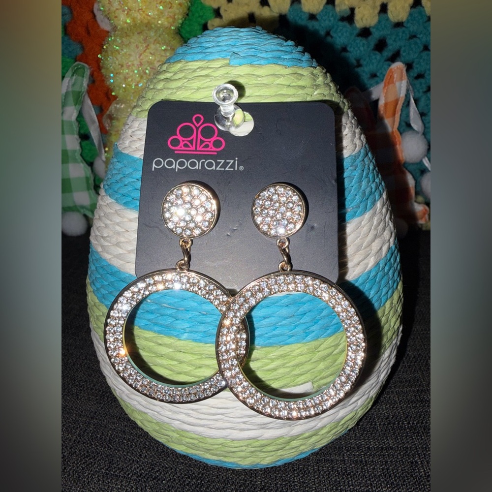 Paparazzi Set Gold Dangle/Hoop Earrings